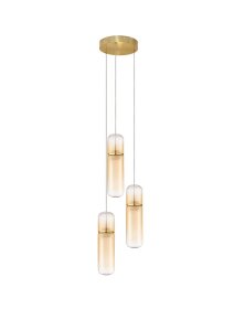Lampa wisząca złota AMRON zwis glamour LED 21W 3000K