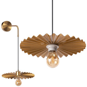 LAMPA ŚCIENNA KINKIET STARE ZŁOTO 30 CM
