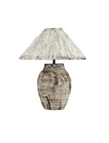 Lampa na biurko nowoczesna ceramika tkanina IBAW E27 12W