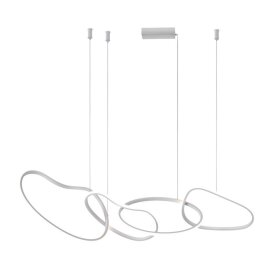 Lampa wisząca ringi geometryczna biała FONTE PND-22412-S4-WH Italux