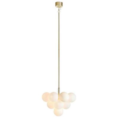 LAMPA wisząca sufitowa plafon MERLOT 107903 Markslojd złota/mosiądź sztyca białe kule balls 13xG9 LOFT