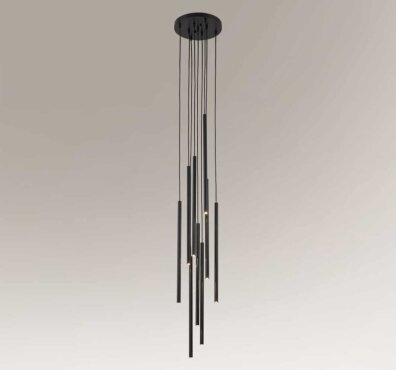  LAMPA wisząca KOSAME czarna 8xG9 tuba ZWIS GLAMOUR 8W