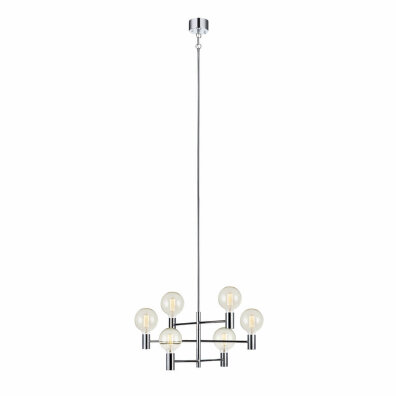 Lampa wisząca żyrandol CAPITAL 106419  Markslojd chrom kule LOFT industrialna metalowa 6xE27 60W