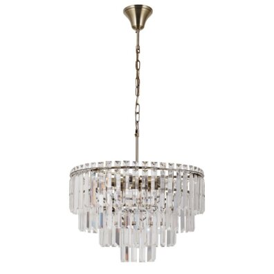 Mosiężna lampa wisząca plafon kryształy/glamour Buena PND-22320-9-ABR