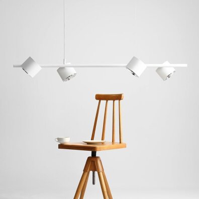Lampa wisząca listwa BOT 4 WHITE Aldex biała halogen oprawa regulowana wysokość 4xGU10