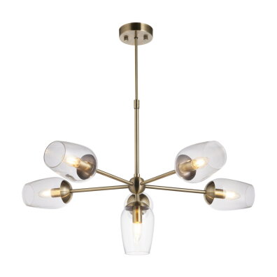 Lampa wisząca żyrandol złoty szklane kule KUMRU Lighting nr.1 6x6W E14