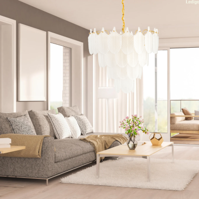ŻYRANDOL lampa wisząca kryształy LUXARY GOLD/ZŁOTA 8xE14 100cm