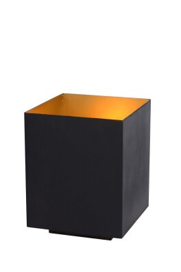 Lampa biurkowa stołowa SUZY Lucide czarna kwadratowa ball kula w stylu nowoczesnym 1xE14 40W IP20