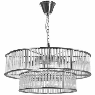 ŻYRANDOL chrom lampa wisząca sufitowa glamour kryształy ESSA E14 IP20