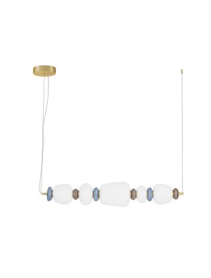 Lampa wisząca listwa podłużna nad stół biała LED długa do kuchnia OLAP 28W