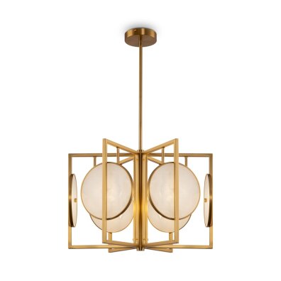 Marmurowa lampa wisząca żyrandol złoty MOD099PL-06G kamień naturalny 40W