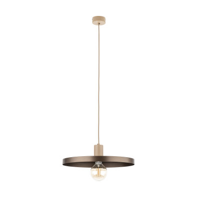 Lampa wisząca pojedyncza zwis okrągła brązowa SABIA BROWN XE27