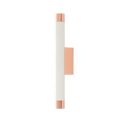  Lampa ścienna KINKIET Q Parette Bianco / Rose Gold Orlicki Design metalowy TUBA biały/złoty róż 2xG9