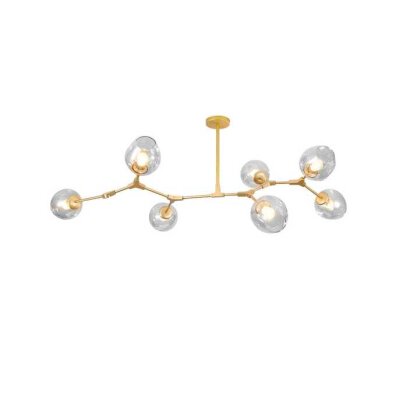 Lampa sufitowa Chemistry gold - 7 punktowa szkło kule glass GOLD złota