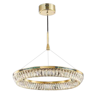 Żyrandol kryształowy złoty 40-cm Zeynep DLSS 3000K 46W