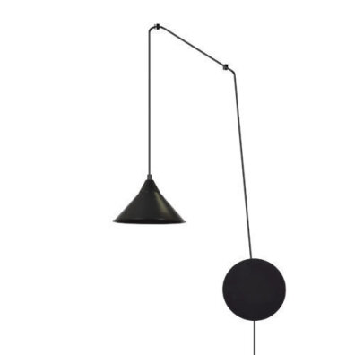 Lampa wisząca żyrandol ABRAMO 1 BLACK 160/1 czarna regulowana wysokość klosze 1xE27 LOFT