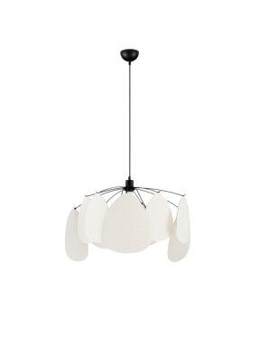 Lampa wisząca ANILO beżowa len/metal tkanina 12W E27