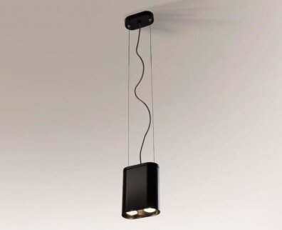  LAMPA wisząca INAGI czarna tuby 2pł 2xGU10 8W ZWIS