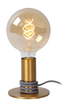 Lampa biurkowa stołowa MARIT Lucide złota ball kula w stylu loft 1xE27 40W IP20