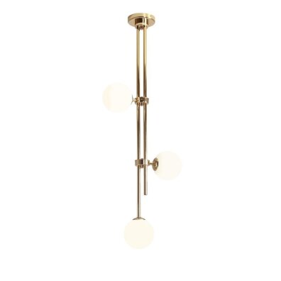 Lampa sufitowa wisząca HARMONY 3 PENDANT GOLD Aldex złota sztyca ball kule biała 3xE14 40W