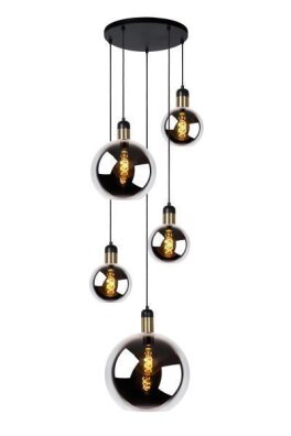 Lampa JULIUS - Lampa wisząca - 5xE27 - Smoke Grey