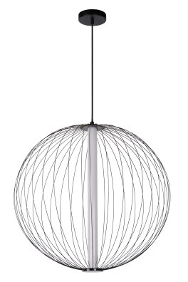 Lampa wisząca CARBONY Lucide okrągła czarna metal drut z funkcja ściemniania w stylu LOFT 1xLED 10W
