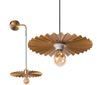 Lampa ścienna kinkiet na wysięgniku złoty stare złoto OMIO 30cm