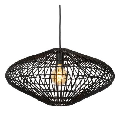 ISZĄCA lampa MAGALI Lucide 03435/56/30 czarna black ratanowa REGULOWANA E27 40W