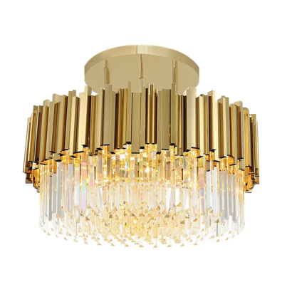  Lampa sufitowa PLAFON złoty okrągły kryształy GOLD APP1100-4CP