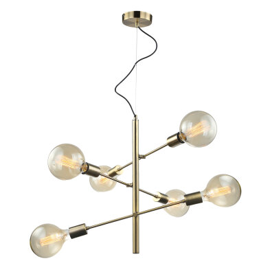 Lampa wisząca loftowa złota MDM3582/6 AB Madalyn
