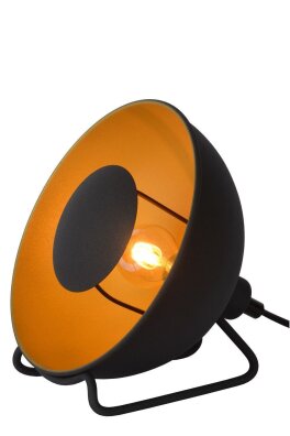 Lampa biurkowa stołowa ALVARO Lucide czarna okrągła ball kula w stylu LOFT 1xE14 25W IP20