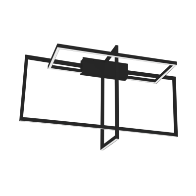 Lampa sufitowa plafon czarna FRAME 3D 4000K LP-980/3D4 BK Light Prestige do kuchni 60W
