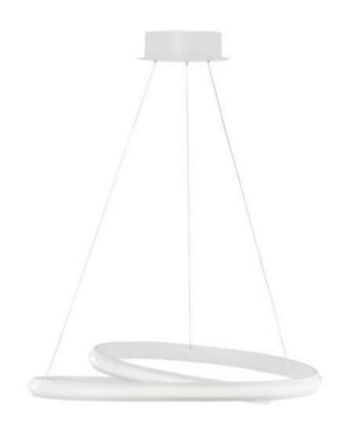 Lampa wisząca NL biała LED regulowana spirala 32W RING aluminium/akryl IP20