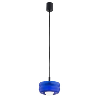 Lampa wisząca kobaltowa kulka biała LAMPA WISZĄCA TEVO G9 8818