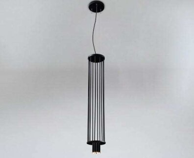 Lampa wisząca żyrandol I-HI DO-AR czarna tuba LOFT IP20 LED