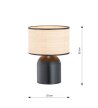 Lampa biurkowa stołowa Aspen 1324/LN1 czarna/ratan Emibig (3)