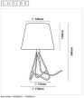 Lampa biurkowa stołowa GITTA Lucide biała złota klosz glamour 1xE14 40W IP20 (3)