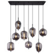  Lampa sufitowa wisząca BLACKY GLOBO 8xE14 czarna szkło klosze ball glass