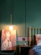 WISZĄCA lampa ZWIS złota Spoletto Italux PND-201923-1 mleczna kula oprwa metalowa