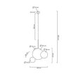 Lampa wisząca CAPRI 4 biała / złota kula MOLEKUŁY 7W 3000K LED (6)