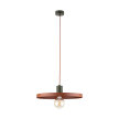 Lampa wisząca pojedyncza zwis okrągła brązowa GREEN BRICK 1XE27