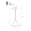 Lampa wisząca stożek metalowy Tip 37,5cm chrom 109163 Markslojd (4)