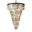 Duża lampa wisząca do salonu/jadalni kryształy spirala HERRA 80cm