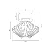 Lampa sufitowa / kinkiet Padre 6W LED złoty szklany Millagro ML2795 (10)