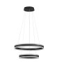 Lampa wisząca ring czarna okrągła 2-płomienna ORALA LED 68W