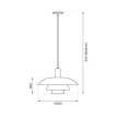 Lampa wisząca FERRO biała 1xE27 ML1048 Milagro (3)