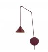 Lampa wisząca żyrandol ze stożkiem ścienna ABRAMO 1 BURGUNDY 1787/1 Emibig (1)