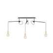 Lampa wisząca ARTEMIS 3 BLACK 480/3 sufitowa loft regulowana złote elementy 3xE27