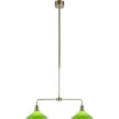 Lampa wisząca 2 punktowa szklana vintage Vela 75cm antyczny mosiądz / zielony 109161 Markslojd (2)