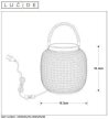 Lampa biurkowa stołowa SAFIYA Lucide biała ogrągła ball kula w stylu retro dzbanek uchwyt 1xE14 25W IP20 (4)